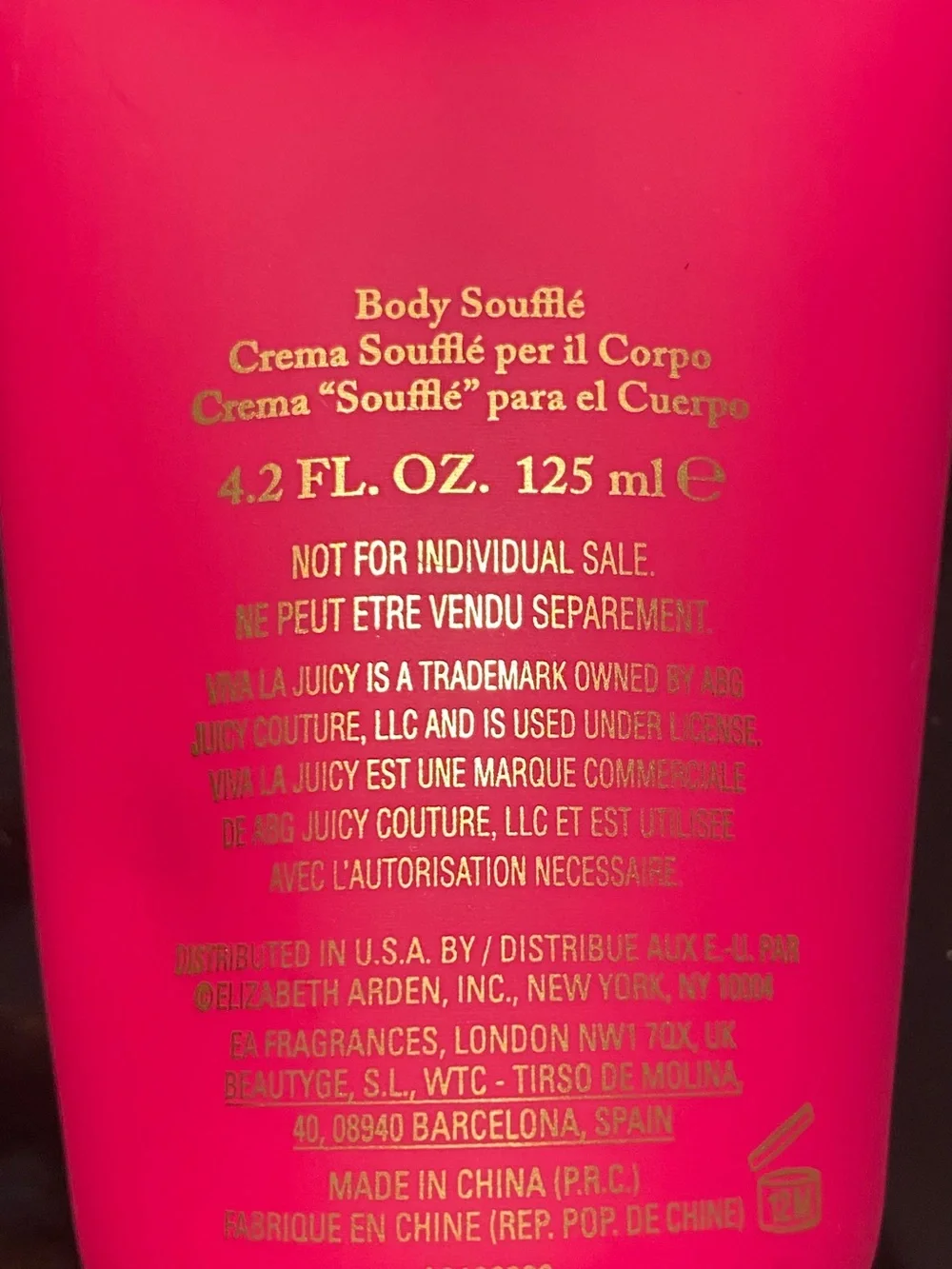 Juicy Couture Viva La Juicy Hot Pink & Gold Body Lotion